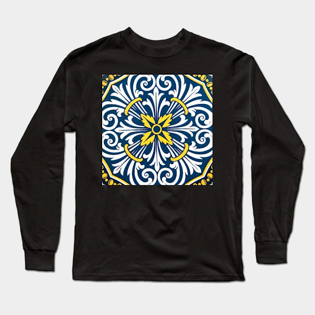 Traditional Portuguese glazed tiles Long Sleeve T-Shirt by homydesign